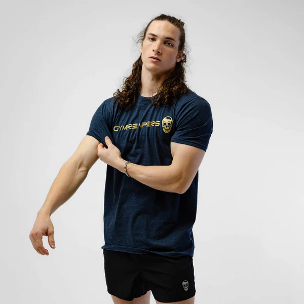 Basic Shirt — Navy/Gold