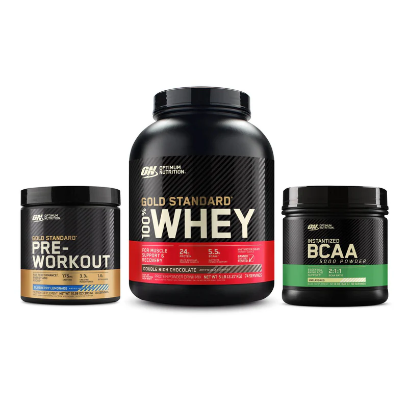 Gold Standard Bundle (Whey + Pre-WO + BCAA)