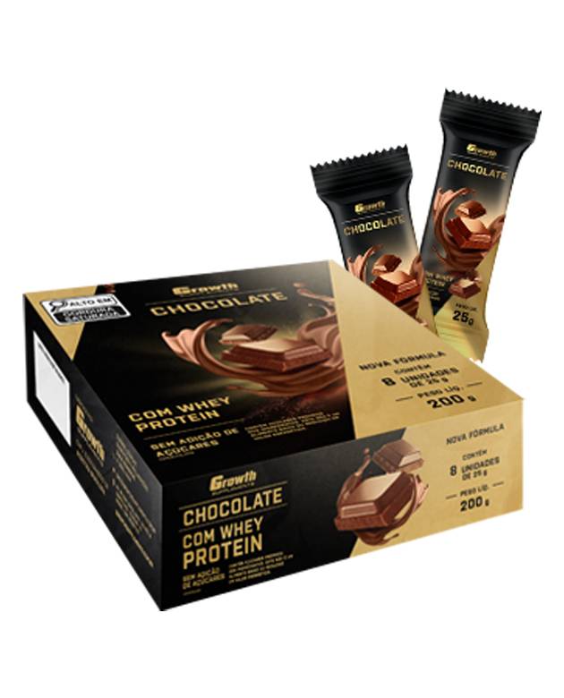 Chocolate Preto com Whey Protein - Display C/ 8Un